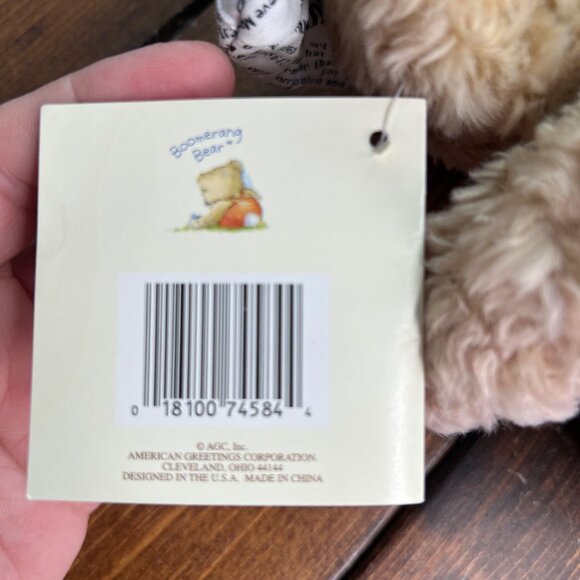 Boomerang Bear American Greetings Plush NWT Blue Overalls & Newsprint Hat - Picture 7 of 11